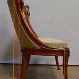 Coiffeuse rognon et sa chauffeuse en merisier – 1950