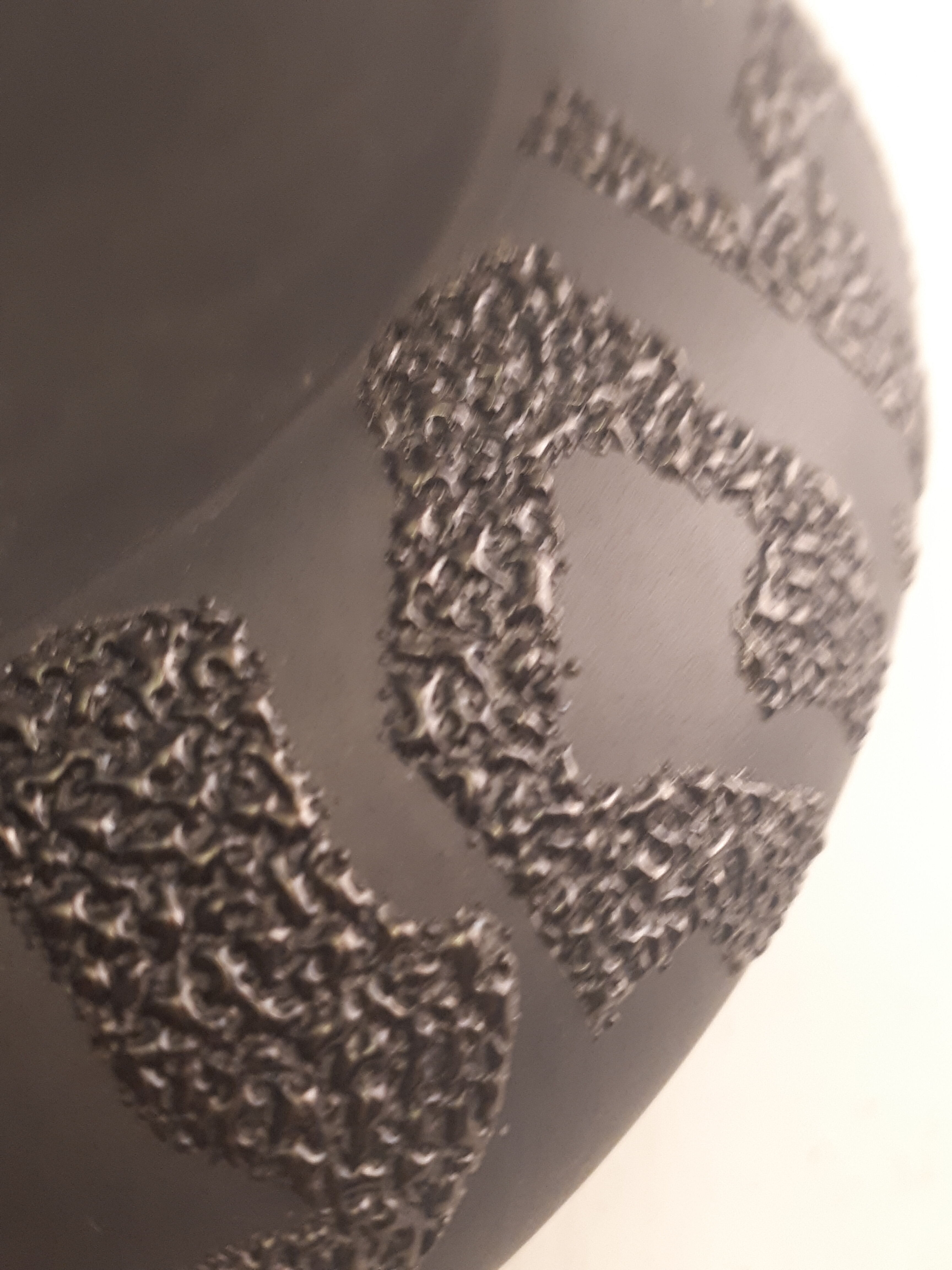 vintage black ceramic pocket cup 1980 Jacques Molin
