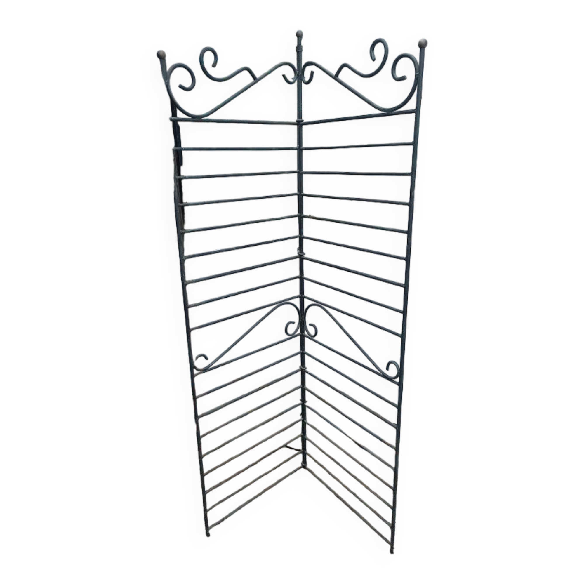 Grid pare view tutor plant holder flowers patinated metal dpm 0823444