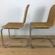 Vintage cantilever chairs in chrome and rattan