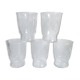 Lot de 6 verres à eau gravés années 60