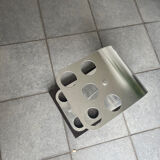 A modernist ebonised and aluminium umbrella stand