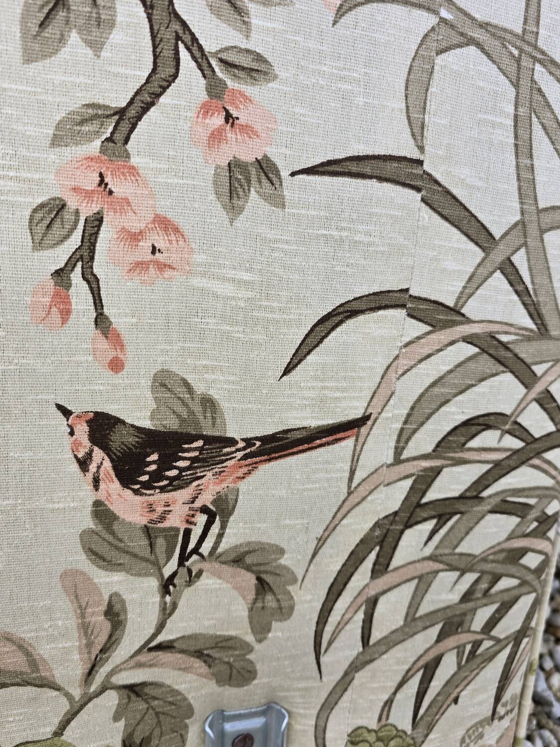 Vintage fabric headboard
