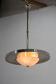 Nickel-plated bauhaus chandelier, czechoslovakia, 1930s