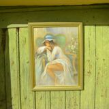 Pair of paintings with feminine decoration