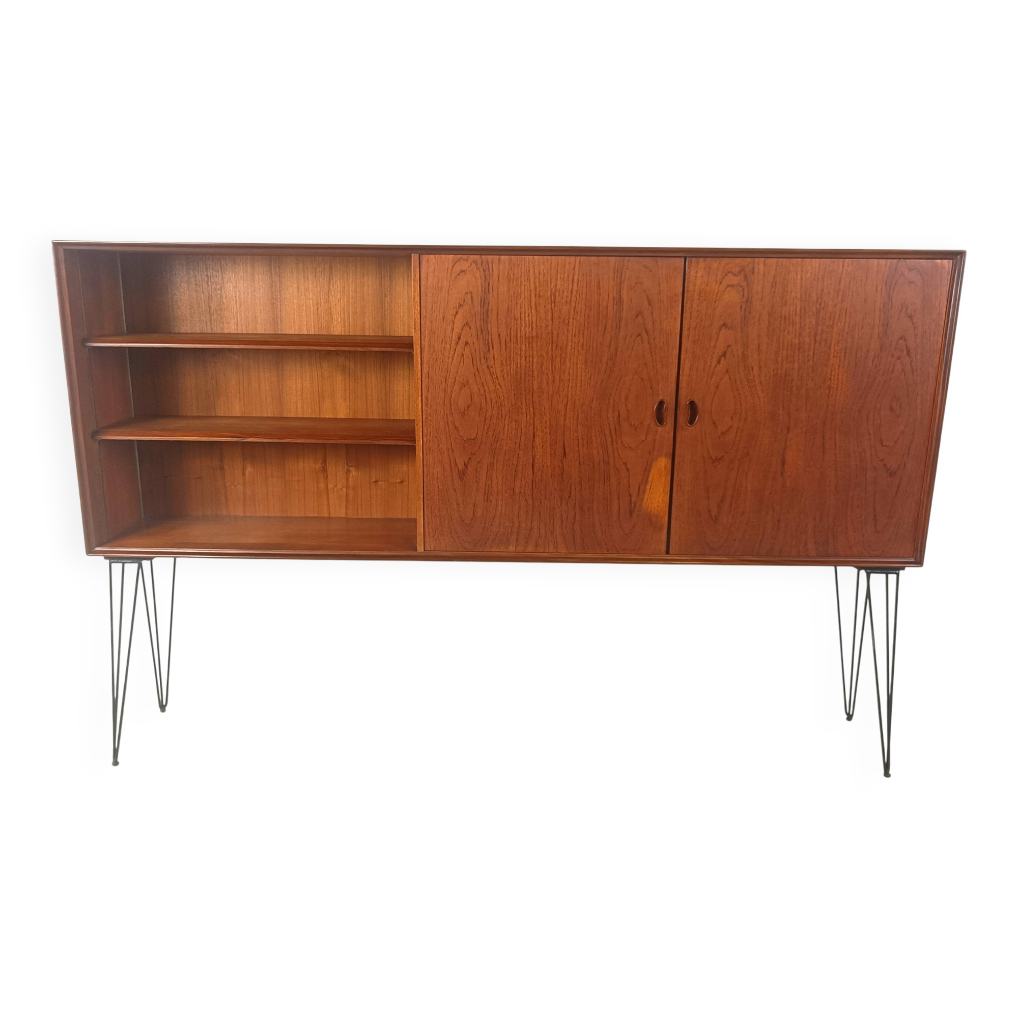 Mid-century teak highboard by Oswald Vermaercke, 1950s