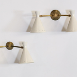 Italian wall lamp sconce double white