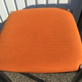 Set 3 chrome steel chairs - 1 70's stool