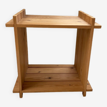 Cube pine bedside table Regain