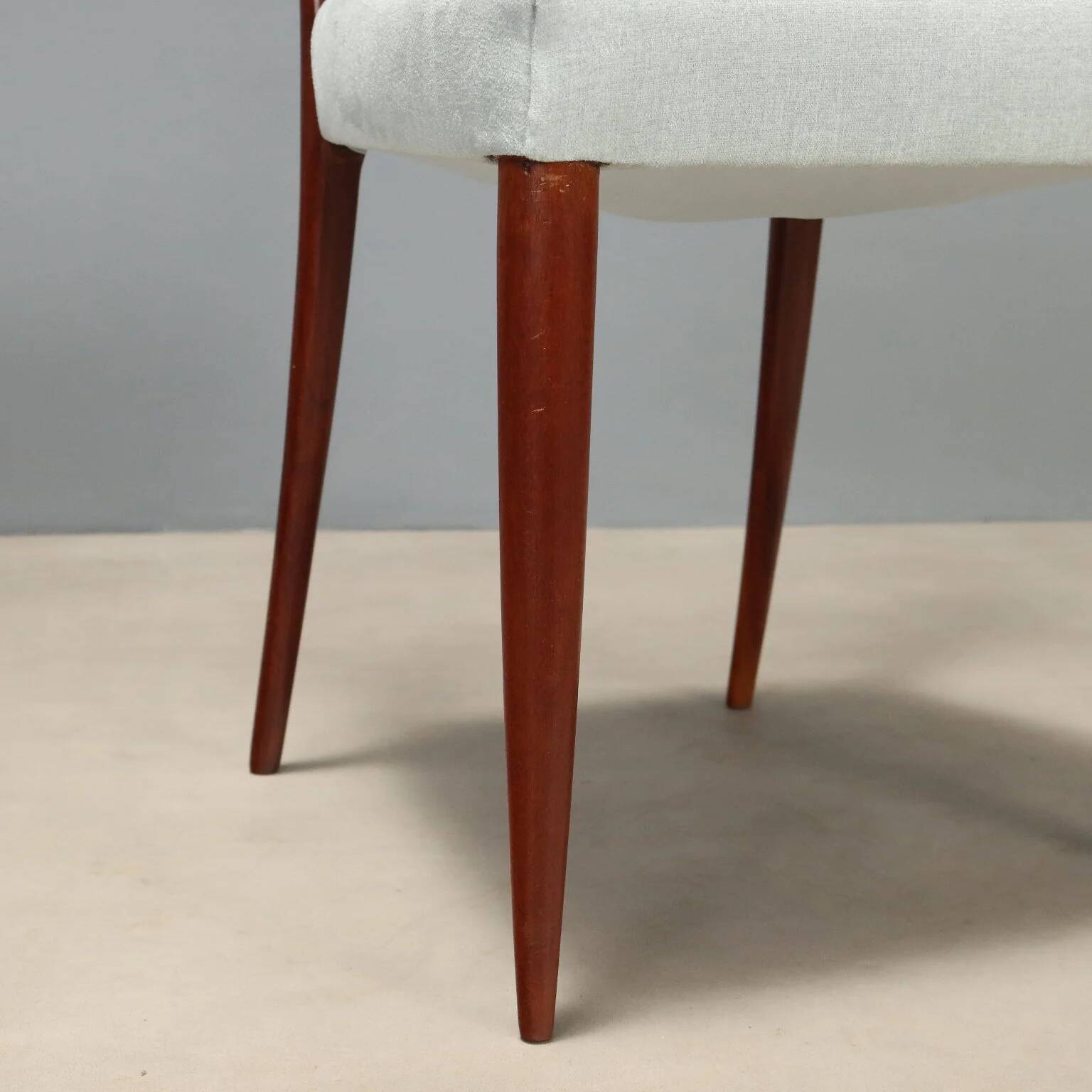 Chaises en bois d’acajou années 1950