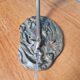 Art Nouveau lamp in bronze with a tulip signed LN (Lunéville)