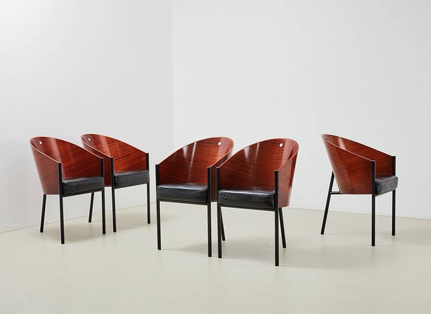 Philippe Starck Set of 5 Costes Dining Chairs for Driade Aleph Italy 1984