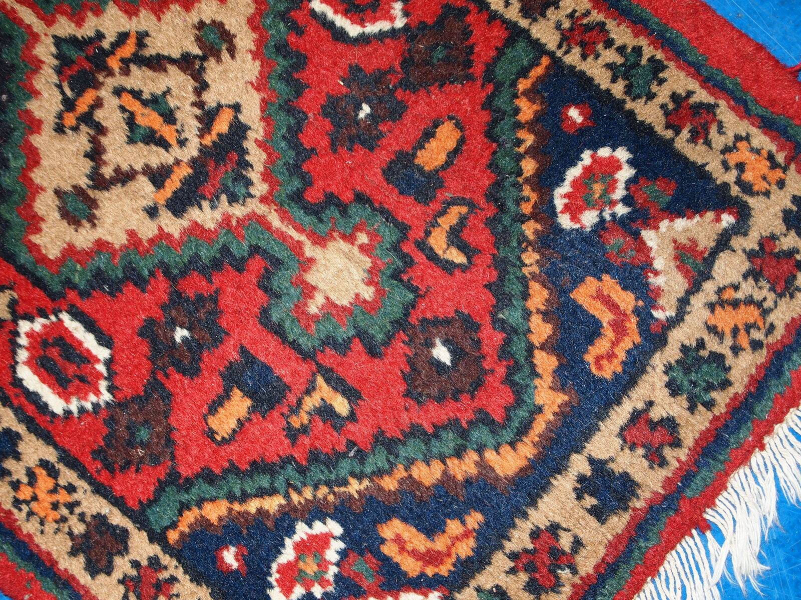 Tapis Vintage Hamadan en Laine, Années 1970, Élégance Artisanale