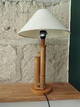 Vintage wooden table lamp – 1960s/70s