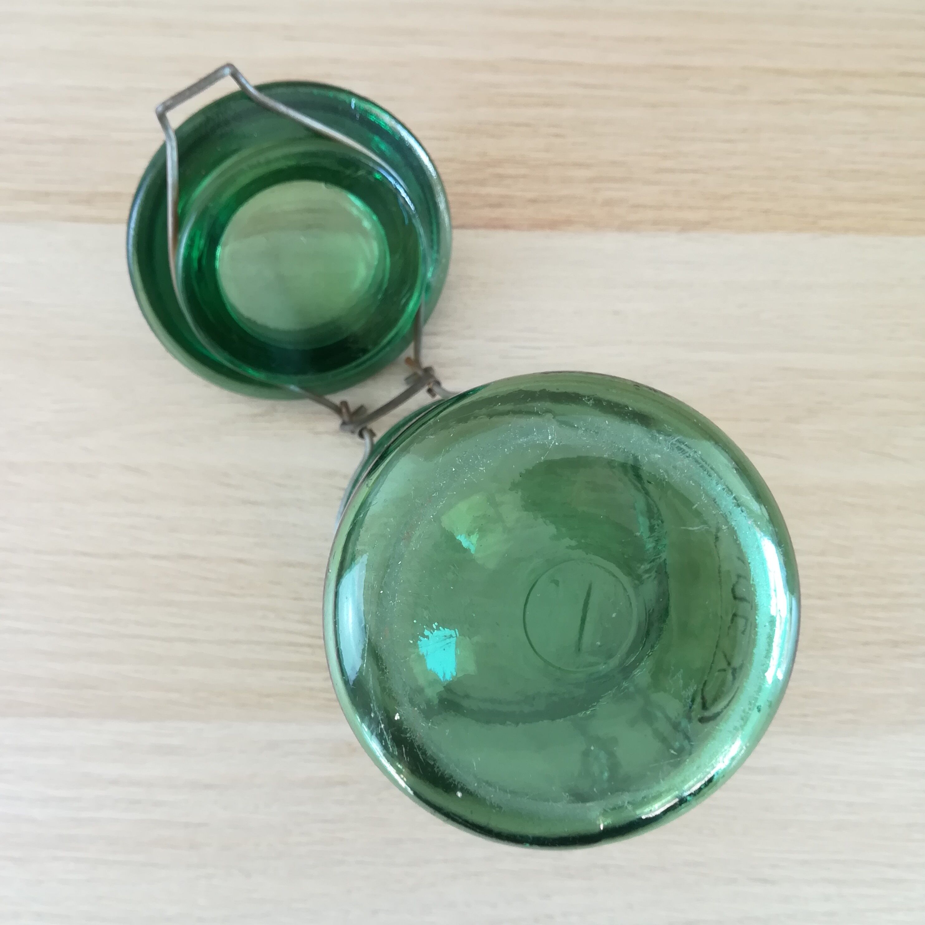 Solidex Green Glass Jar 1L H18CM