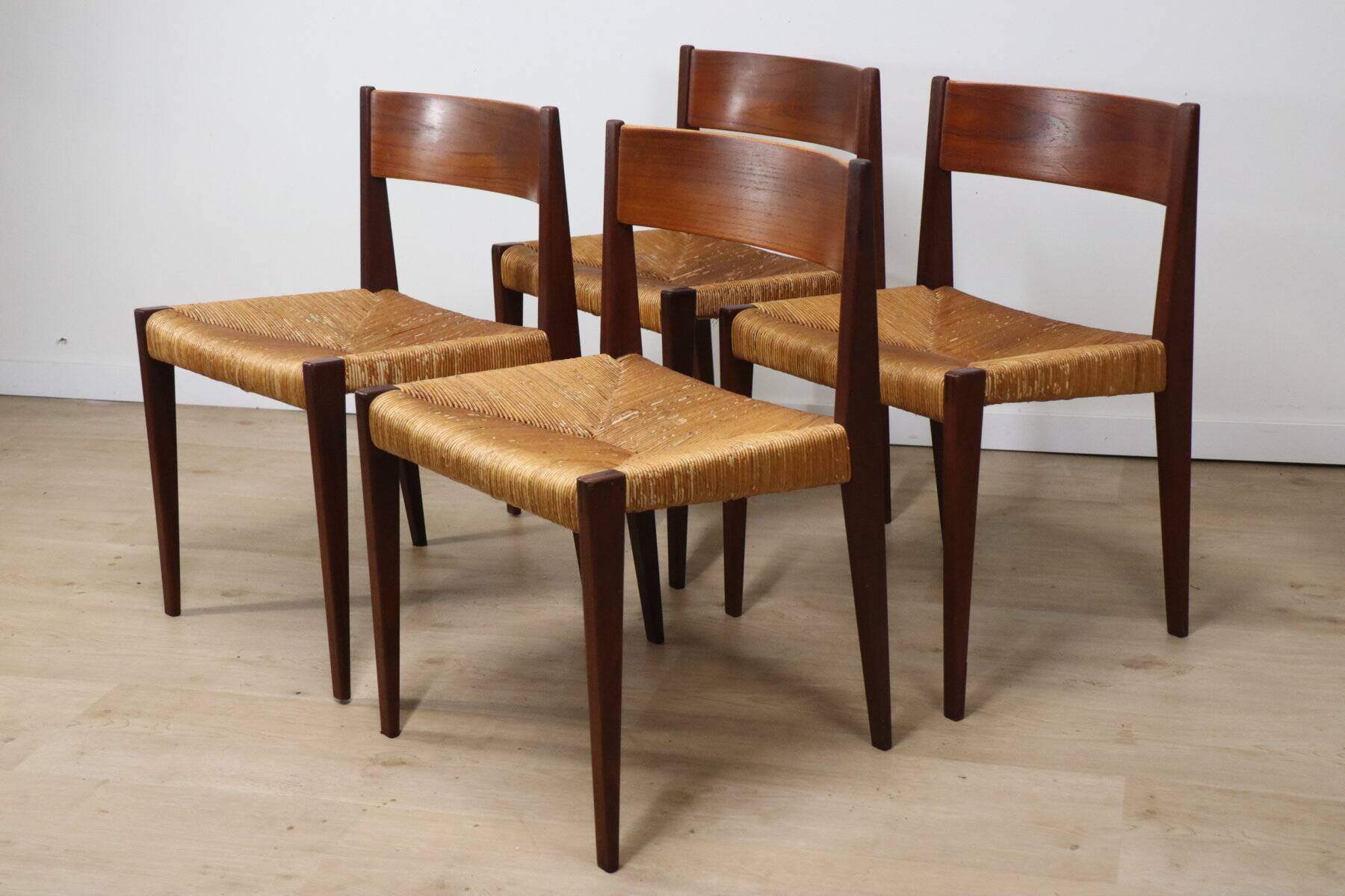 Set of 4 Scandinavian chairs, "Pia" model, by Poul Cadovius, 1960