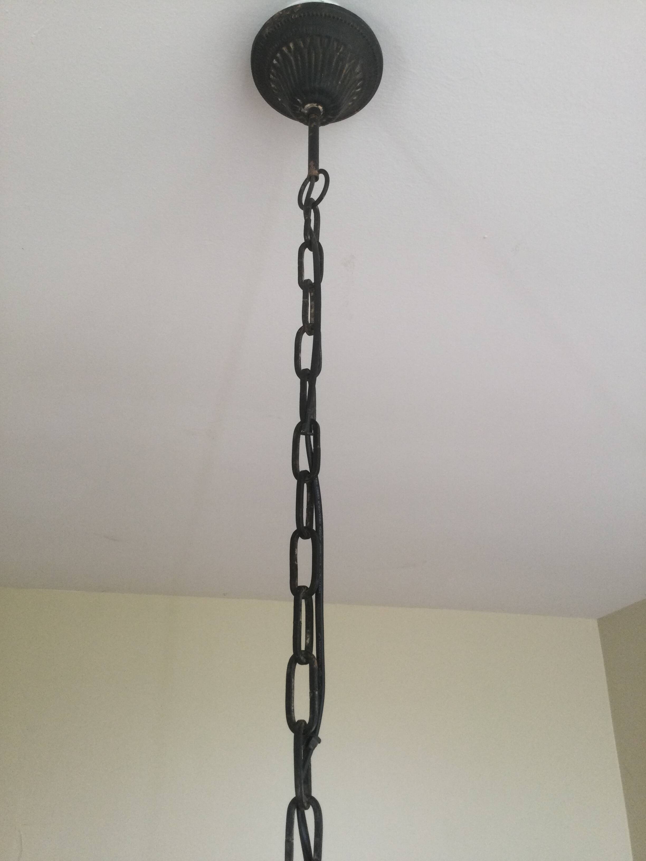 Large round sheet metal pendant light