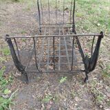 Bench, cast iron daybed, late 19th - early 20th century