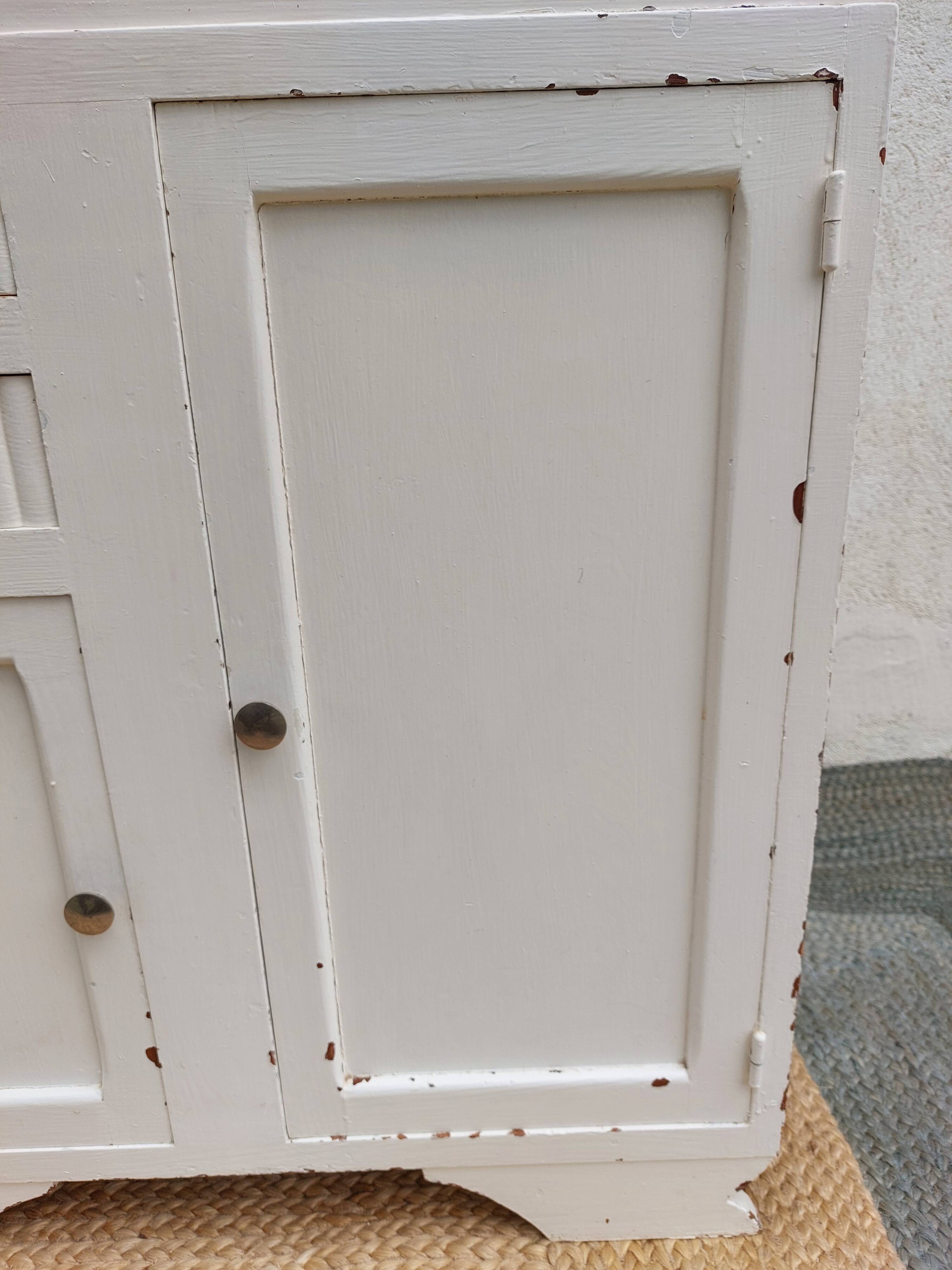 Small white Mado buffet, chippy paint