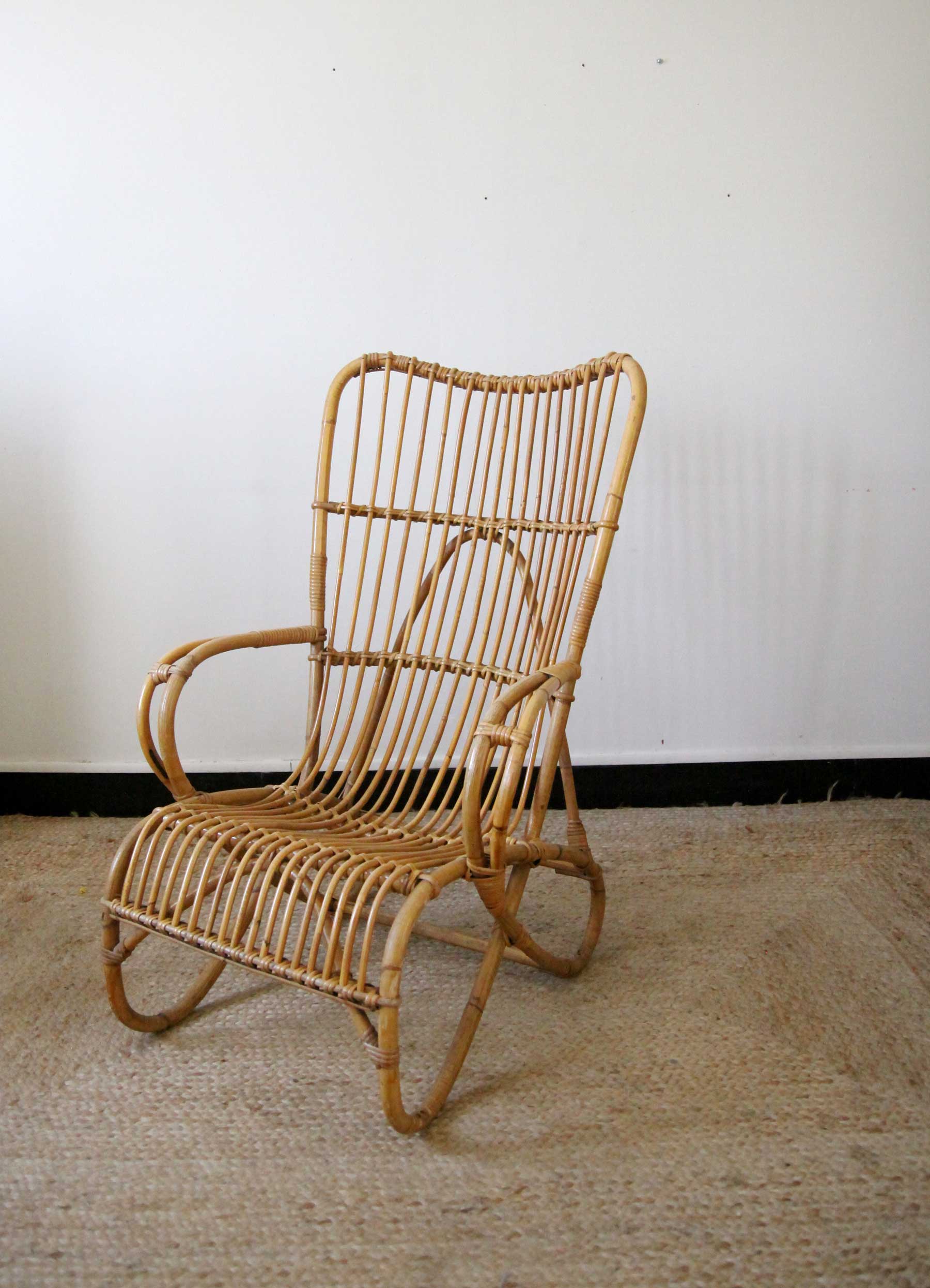 Vintage rattan armchair