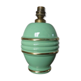 Lamp " b. detalle " in green ceramic and gilded border 50s 60