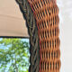 Oval wicker mirror