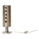 Table lamp in brushed aluminium with cut-outs, 1980-1990s