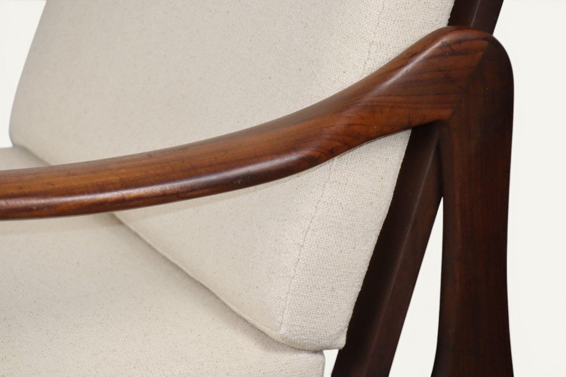 Scandinavian lounge chair in solid teak, 1960s