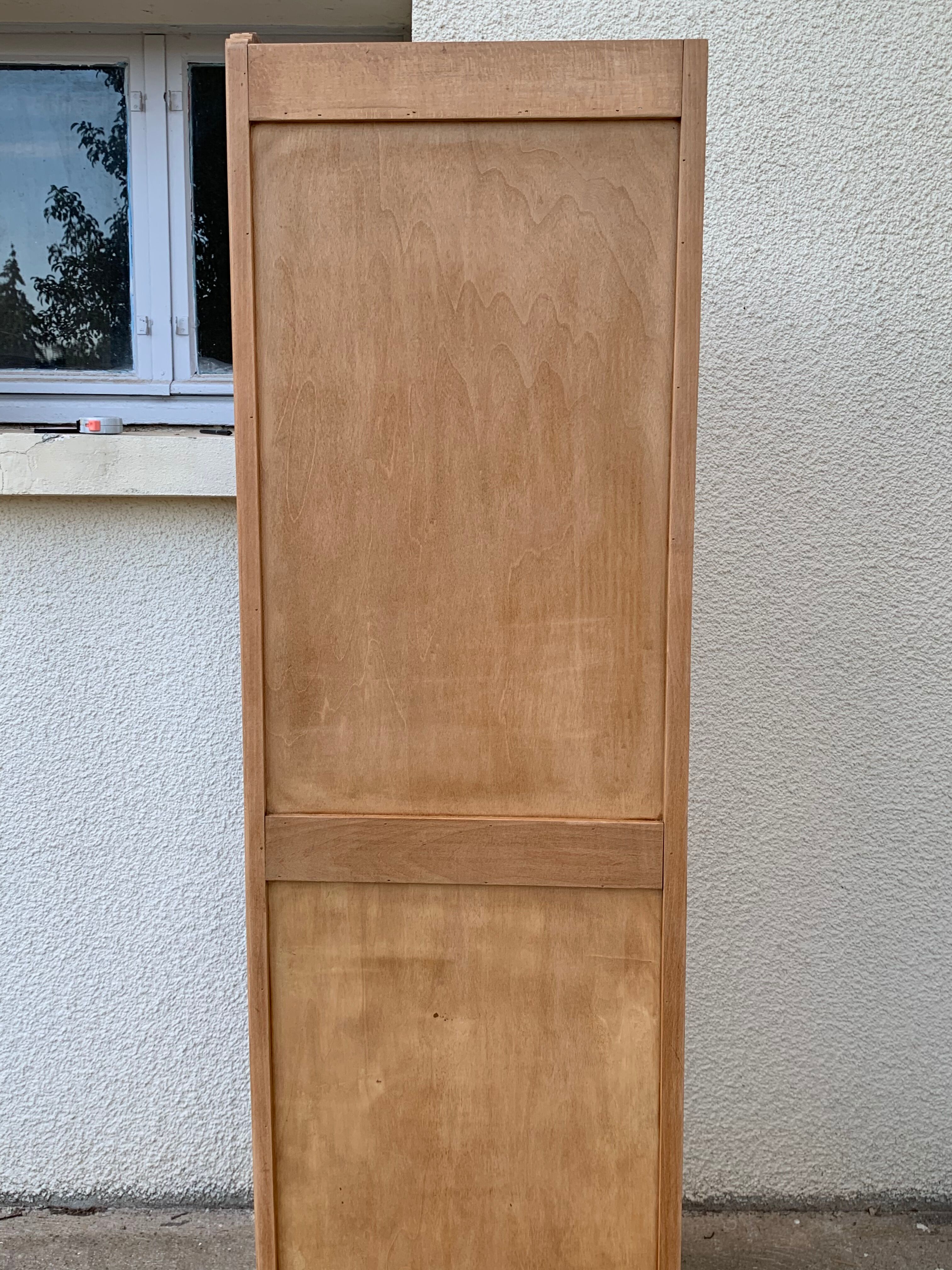 Parisian wardrobe art deco wood brut