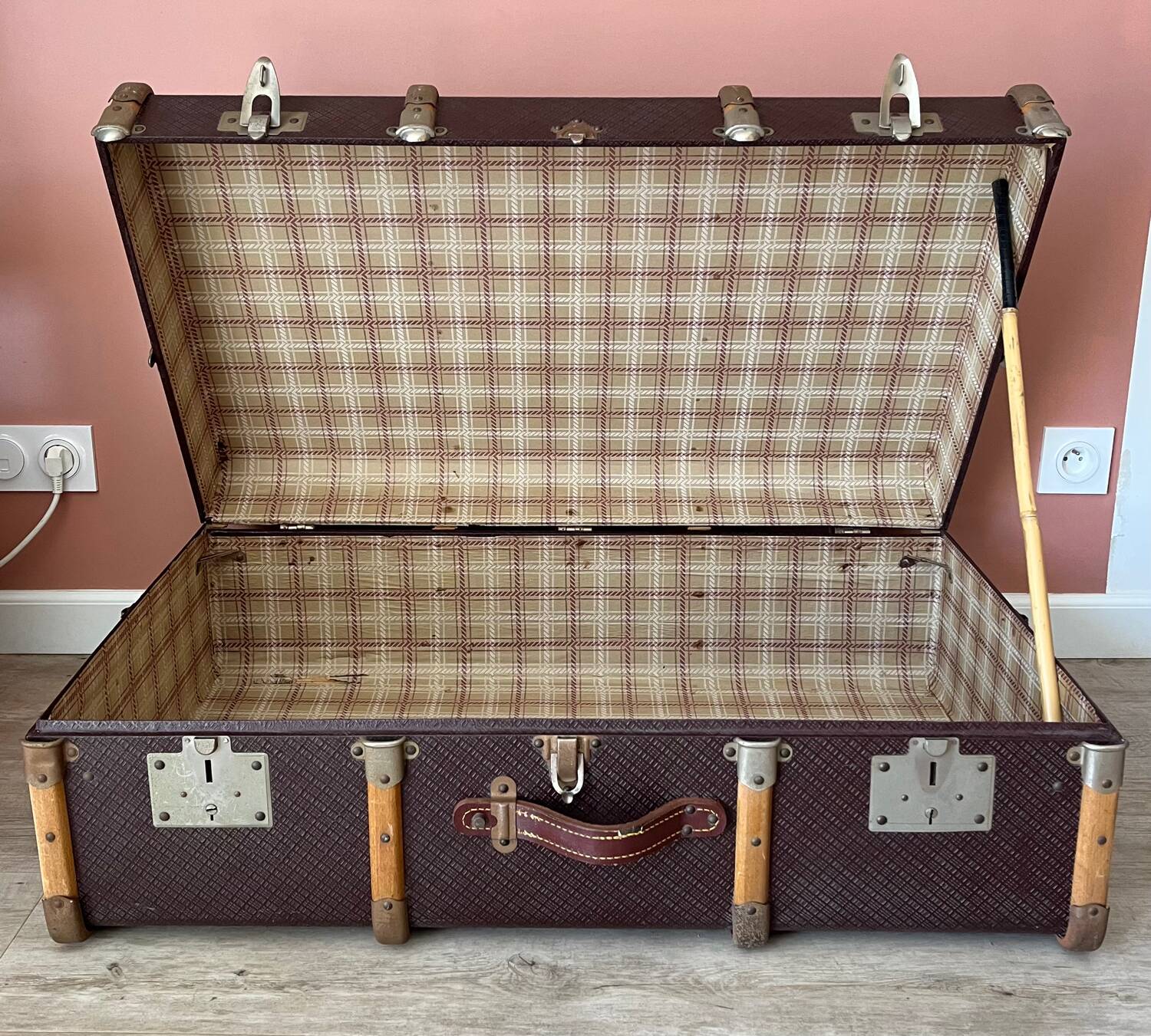 Old travel trunk