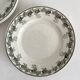 6 mismatched ironstone flat plates Murier Violetta