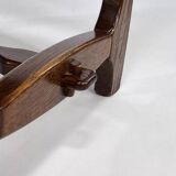 Set of 4 1950s farmhouse and country style chairs in oak with p seat