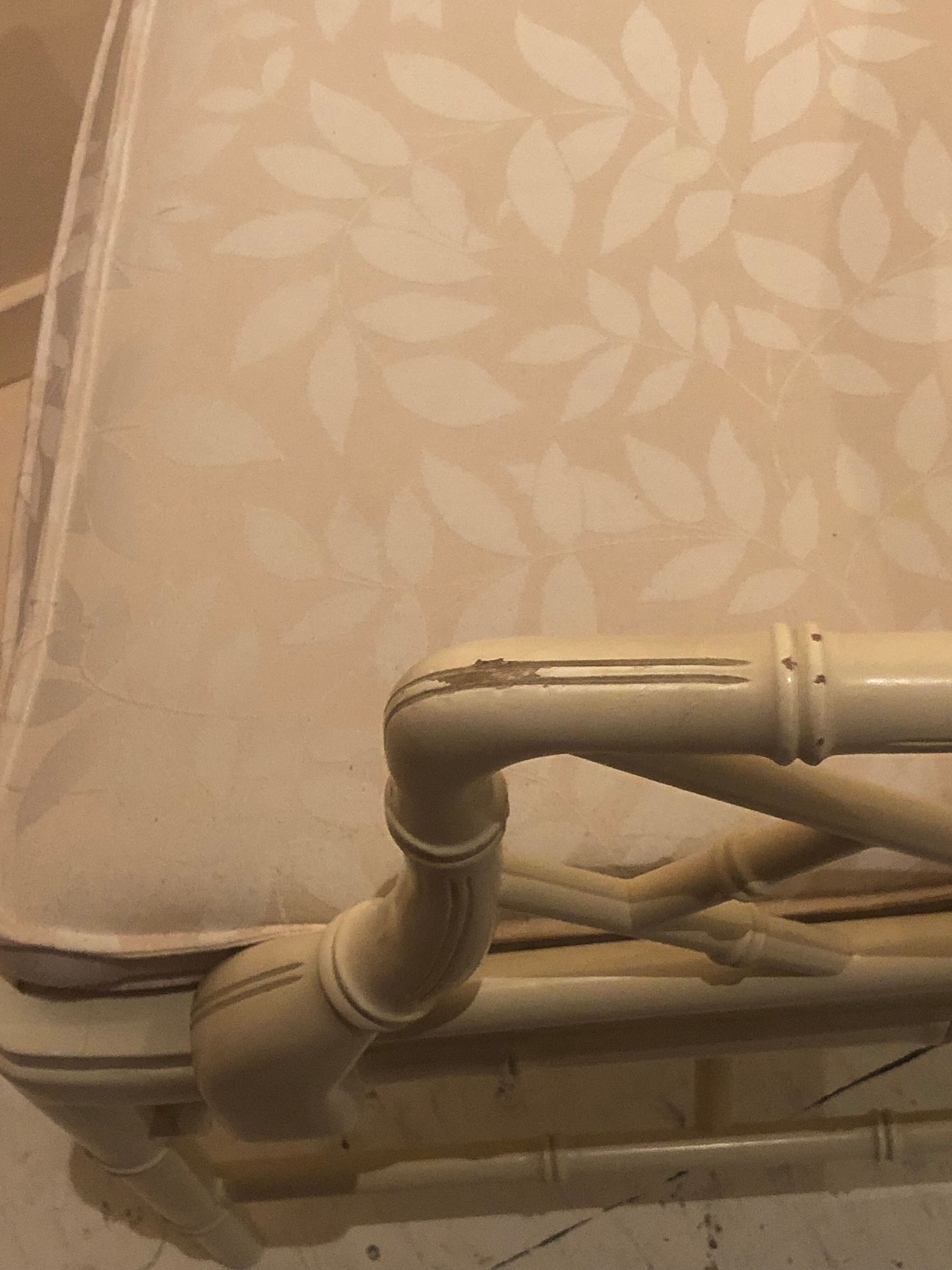 Faux bamboo armchair