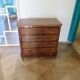 Antique oak burr chest of drawers - 4 drawers - marquetry inlay from the early 21st century