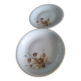 Dishes with a diameter of 28 cm (one flat dish and one deep dish)