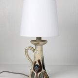 Pair of Bouffioulx sandstone candle lamps signed Dubois - 1970s