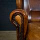 Fauteuil vintage Joris design cuir de mouton