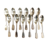 Set of 12 tablespoons in silver metal