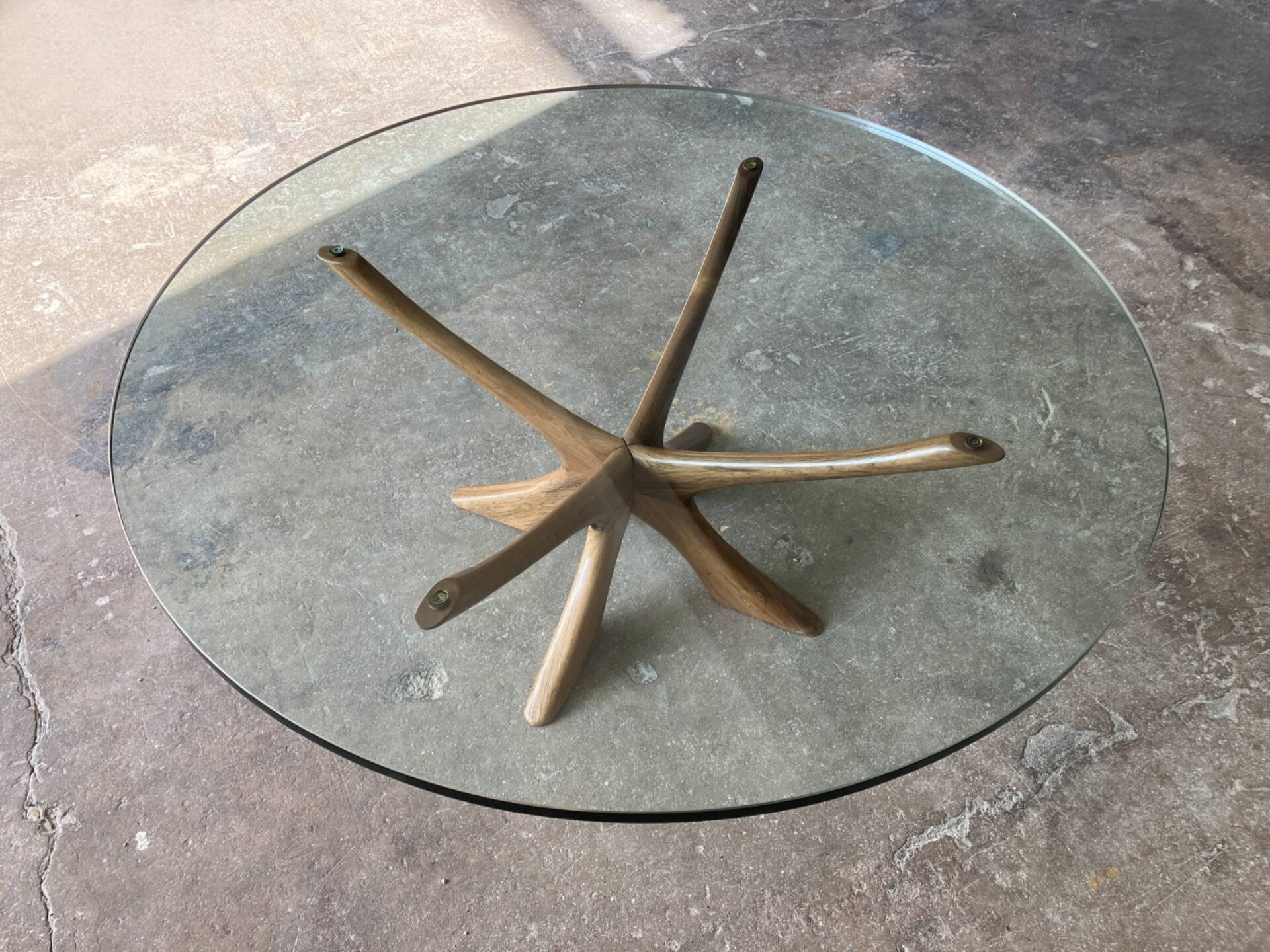 Glas Couchtisch T118 Illum Wikkelsø für Niels Eilersen 60er