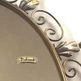 Deknudt 60s gold brass oval mirror- 65x50cm