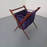 Danish Foldable Teak Magazine Rack, 1960s