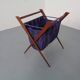 Danish Foldable Teak Magazine Rack, 1960s