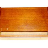 Teak and beech bedside table, Sweden, 1960
