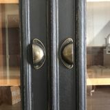 Black and wood showcase