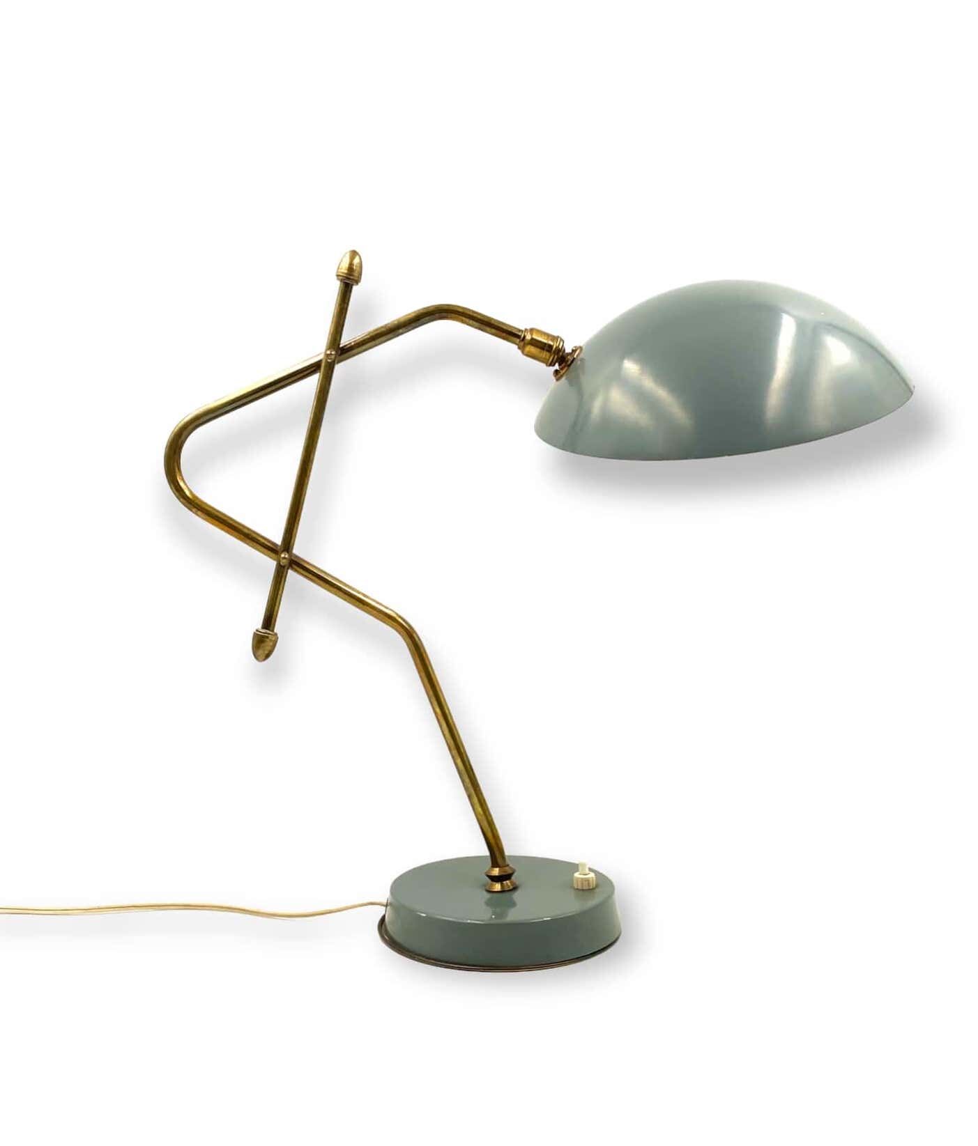 Light blue table lamp, France 1960s