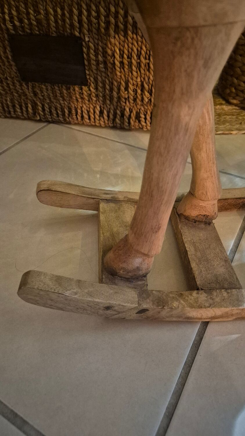 Handcrafted vintage rocking horse