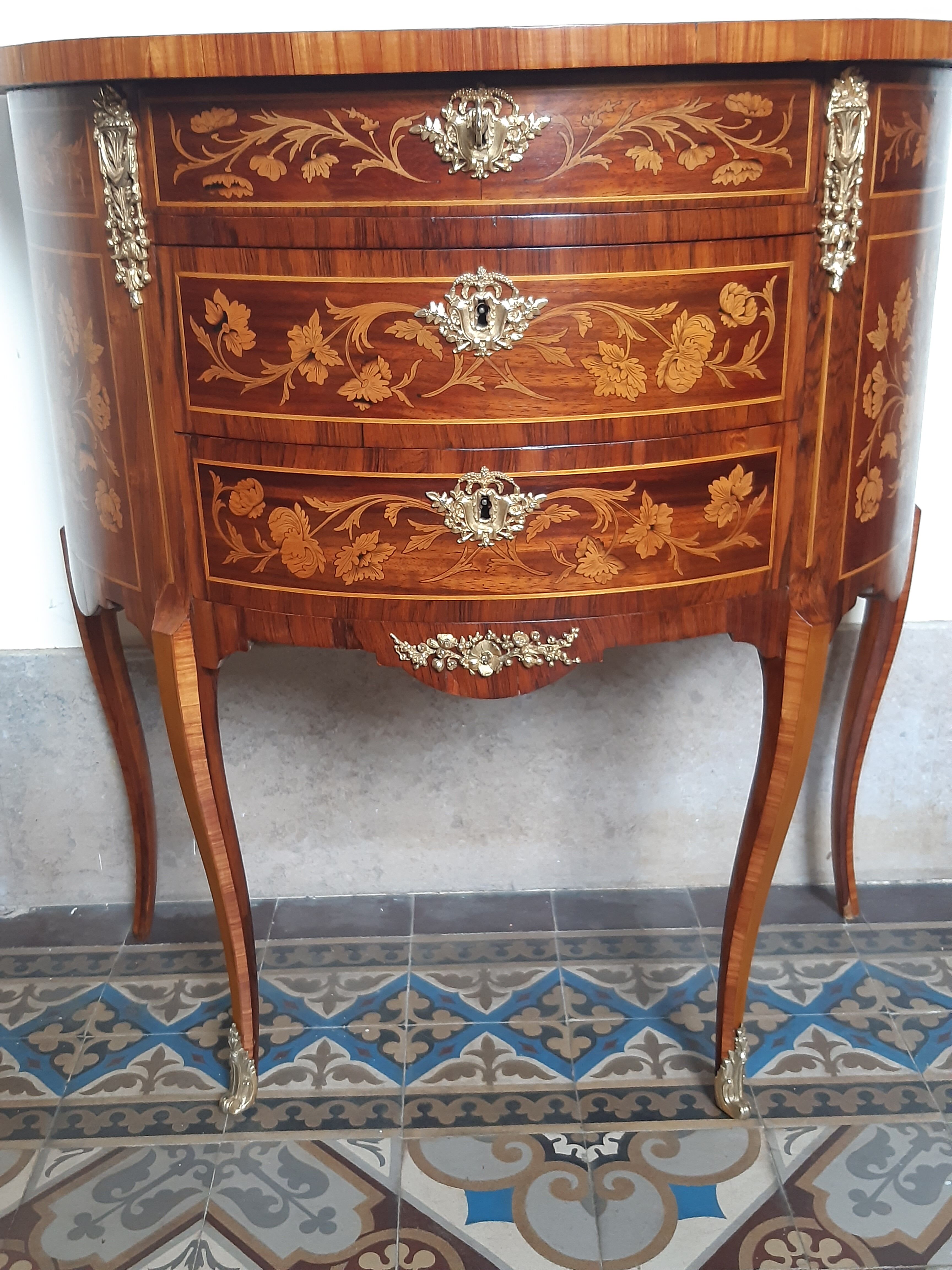 Old half-moon dresser circa 1930
