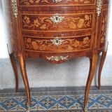 Commode demi-lune ancienne circa 1930 marqueterie