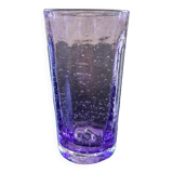 Biot glass in purple glass