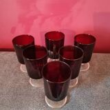 Luminarc red stemware